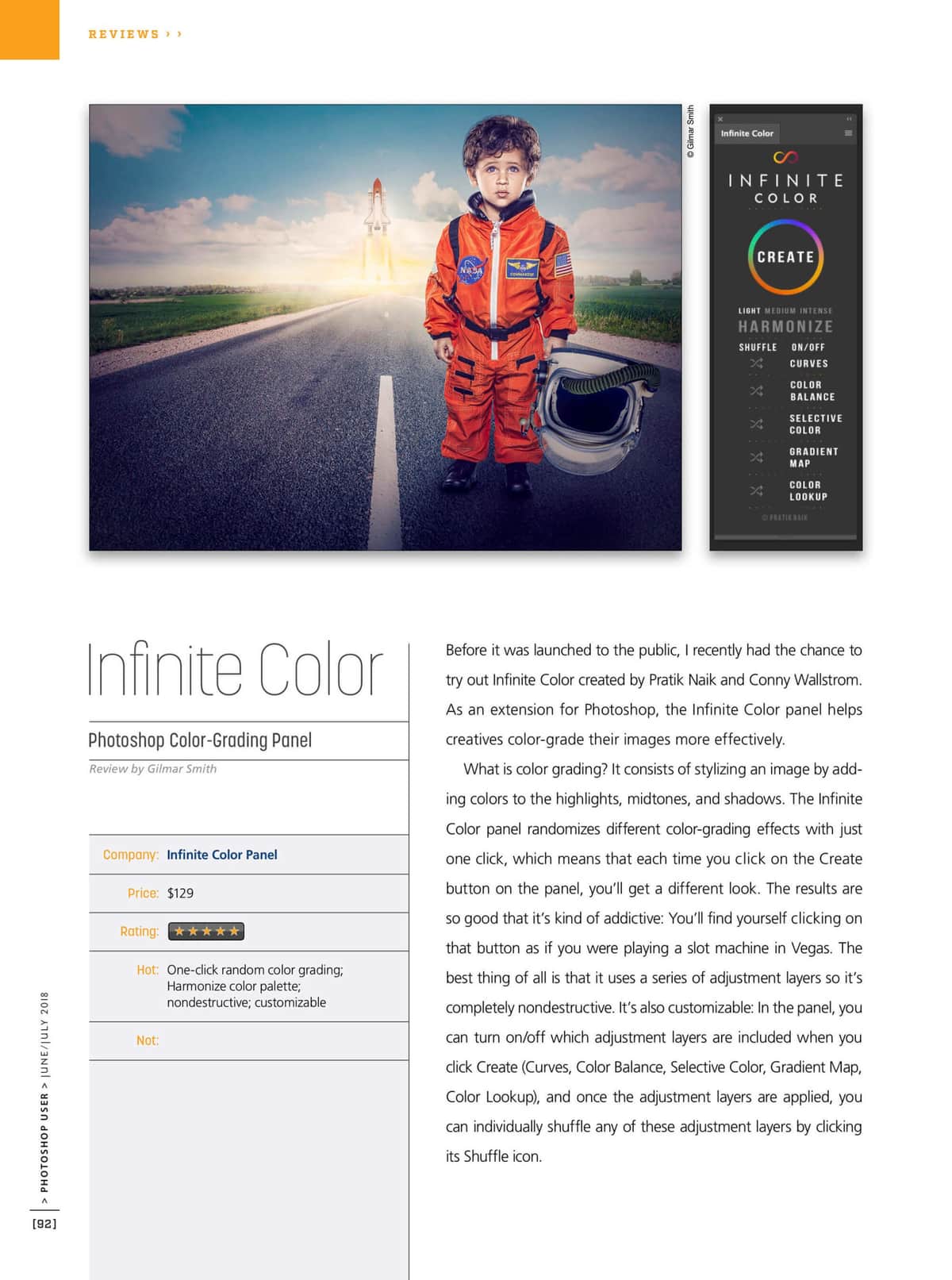 Photo from the article “Infinite Color is Featured in Photoshop User Magazine”