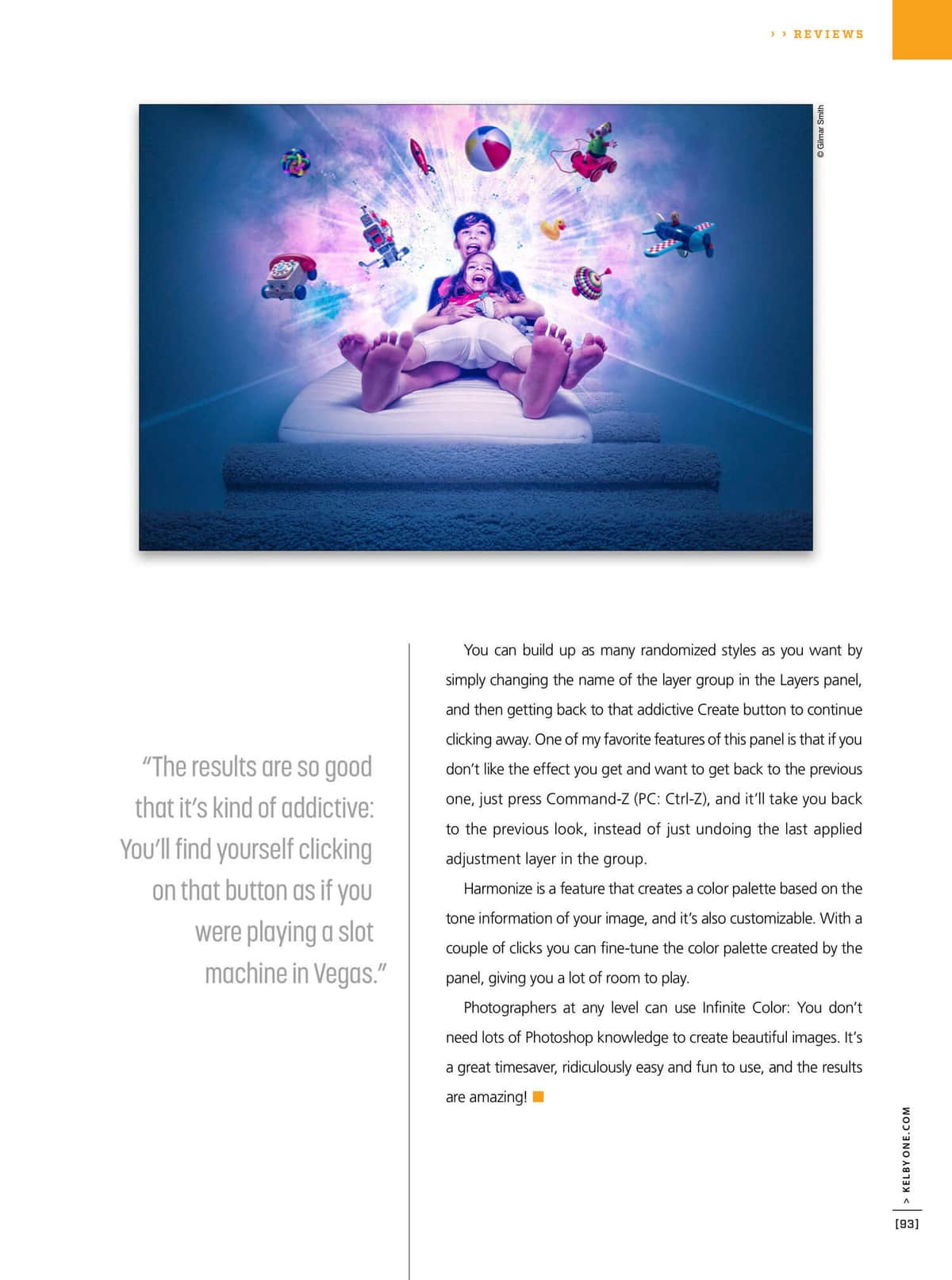 Photo from the article “Infinite Color is Featured in Photoshop User Magazine”